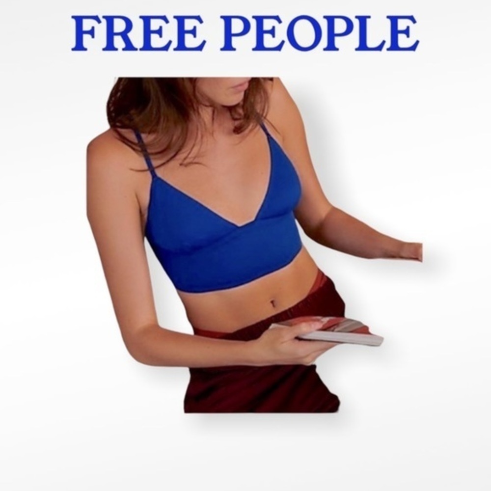NWT Free People Sage Longline Bralette Aqua M - Picture 1 of 6